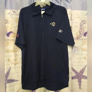 Vintage Reebok LA Rams Short Sleeve Polo Shirt Men's Medium